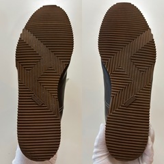 美品エルメスHERMESクイック焦茶メンズレザーハイカットスニーカー紳士靴イタリア製男性用ダークブラウン焦げ茶色ブーツ牛革本革の画像
