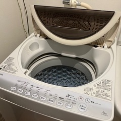 東芝　縦型洗濯機　6キロ　無料　取り扱い説明書付きの画像