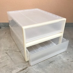 2個　無印良品　ポリプロピレン　収納ケース　衣類ケース　引出し式  の画像
