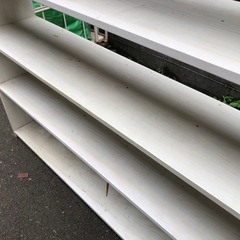 雑貨屋　木製 ディスプレイラック オープンラック 153cm×30cm×高さ122cmの画像