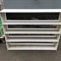 雑貨屋　木製 ディスプレイラック オープンラック 153cm×30cm×高さ122cmの画像