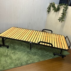 【リユース☆エコちょっぷ】美品☆折りたたみすのこベッドの画像