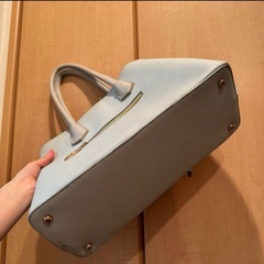 レディース　ハンドバッグ　水色の画像