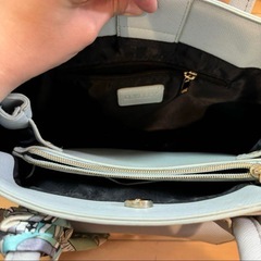 レディース　ハンドバッグ　水色の画像