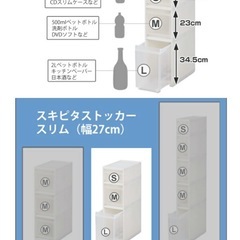 引き出し スリムラック キッチン ランドリー キャスター付き 隙間収納 3段 の画像