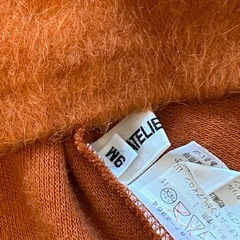 アトリエサブ ATELIER SAB 半袖セーター オレンジ レディースMの画像