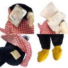 186000 現状品 Disney ディズニー ミニーマウス Vintage　80’s applause　ビンテージ　タグ付き ブラック　レッド [1000025417622]の画像