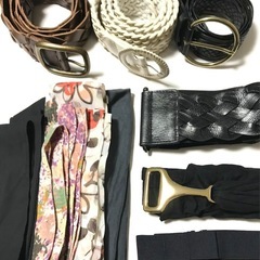 ベルト　メッシュベルト レザー　リボン　ツイリー　ストール　 ブラック　ブラウン　10個の画像