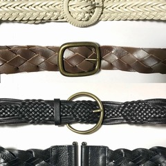 ベルト　メッシュベルト レザー　リボン　ツイリー　ストール　 ブラック　ブラウン　10個の画像