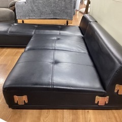 Ｌ字型　ローソファー【町田市再生家具】251865の画像