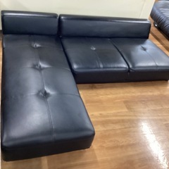 Ｌ字型　ローソファー【町田市再生家具】251865の画像