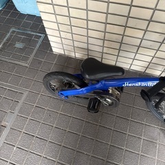 へんしんバイク　青　14インチタイヤ　子供用自転車の画像