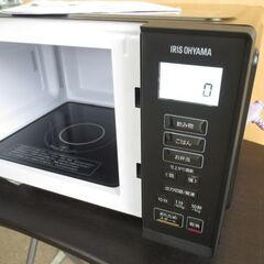 22L アイリスオーヤマ 電子レンジ IMB-F2202-B フラットテーブル 2020年製 取扱説明書付き ブラック 900W 広め 札幌 北20条店の画像