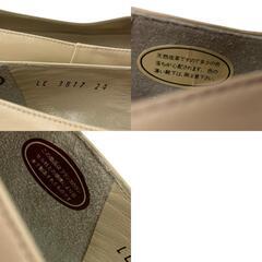 186000 現状品 LANCEL ランセル 24cm パンプス　ローヒール  24 アイボリー [1000023062879]の画像