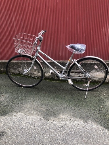 【京都発】京の楽チャリ　シティサイクル　26インチ　シルバー