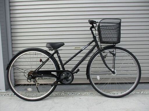 E527★限定特価★ 中古自転車 【　27インチ　黒　軽快車　6段　LEDオートライト 】
