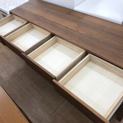 ★リユースのサカイ春日部店★KJ11958 野中木工所 リビングボード ブラウン H80×W180×D50 クリーニング済みの画像