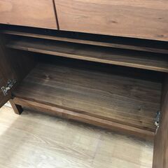 ★リユースのサカイ春日部店★KJ11958 野中木工所 リビングボード ブラウン H80×W180×D50 クリーニング済みの画像