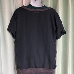 1481.OFUON 半袖シースルートップス サイズ38⭐︎の画像
