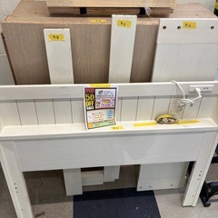値下げしました‼️配送可【シングルベッドフレーム ホワイト】★ クリーニング済 【管理番号12909】桒の画像