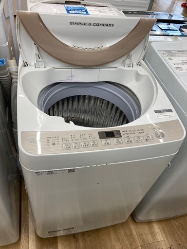 【トレファク高槻店】安心の6ヶ月間保証！取りに来られる方限定！SHARP（シャープ）の全自動洗濯機のご紹介です！