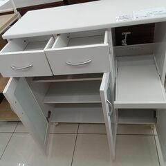 ★リユースのサカイ日立店★HJ7901  レンジ台 ホワイト H89×D39×W90 クリーニング済み の画像
