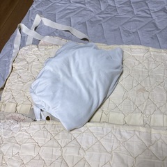 🛌ニトリ*NクールBOXシーツ(ダブル)&西川産業*ウールのベッドパッド(ダブル)set中古美品!!の画像