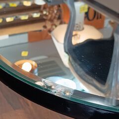 Garret　Interior　ITALY　サイドテーブル　ミラー　ラウンドテーブル　コーヒーテーブル　アンティーク　サイズ（約）幅45×奥45×高55　　■近隣配送無料 買取GO‼　栄和店の画像