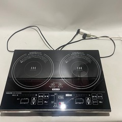 YAMAZEN 山善　2口IH調理器  ブラック IHW-S1460G-Bの画像