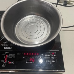 YAMAZEN 山善　2口IH調理器  ブラック IHW-S1460G-Bの画像