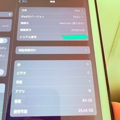 美品 iPad mini5 ケース保護フィルムつき付きの画像