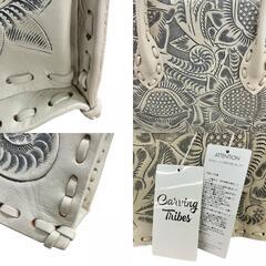 SG00001 現状品 GRACE CONTINENTAL グレースコンチネンタル GRACE CONTINENTAL ハンドバッグ ⭐︎定価¥42.000- キナリ Carving Tribes 牛革 レディース [0000000000596]の画像