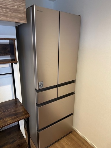 日立 冷蔵庫 幅65cm 485L フレンチドア R-HW49V