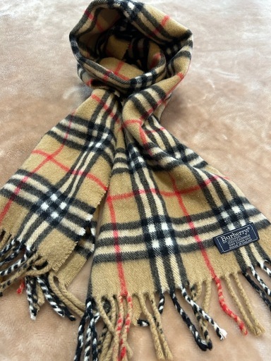 美品burberrys バーバリーズ マフラー ストール ショール スカーフブラウン茶色系ベージュノバチェックカシミヤカシミア100％イングランド製イギリス製英国製