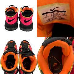 186000 現状品 NIKE ナイキ NIKE  Nike　Air More uptempo ナイキ　エア　モア　アップテンポ　 26 ブラック　蛍光ピンク メンズ [0000000000603]の画像