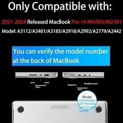 新品！Teryeefi MacBook Pro 1４ インチ ケース 2021 2022 2023 2024 2025 対応(M4 M3 M2 M1 Pro/Max), 軽量 排気口 マット 保護カバー＆JIS日本語キーボードカバー＆液晶保護フィルム&ダストプラグ,ブラックの画像