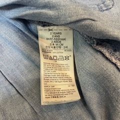 BabyGap 2Y 95センチ 95cm スカート 女の子 子供 デニムの画像