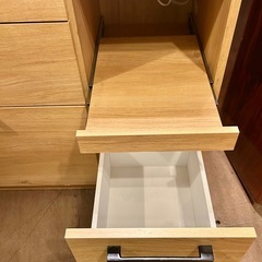 【武蔵小山店】 キッチンカウンター キッチンボード 食器棚 レンジ台 炊飯器台 キッチン収納 キャビネット サイドボード 収納棚 引き出し収納 古賀家具 ナチュラル家具 木製家具 北欧風家具 レンジボードの画像