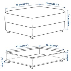 IKEA KIVIK ソファ オットマン の画像