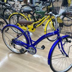 A-227【リユースのサカイ野々市店】自転車ブルー 27インチ ※クリーニング済みの画像