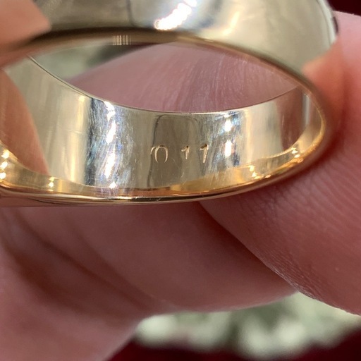 K18 印台ダイヤリング　11g 約11.5号　 0.11ct