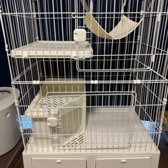 ペットゲージ2段⭐︎タンスのゲン⭐︎ほぼ未使用の画像