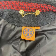 186005 Tory Burch トリーバーチ ロングコート M レッド/ネイビー レディース [0000000000624]の画像