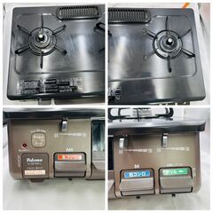 【❗️✨水無し片面焼きグリル付✨❗️】Paloma ガステーブル LPガス用 IC-S87BM-L 2023年製簡易清掃・動作確認済❗️の画像