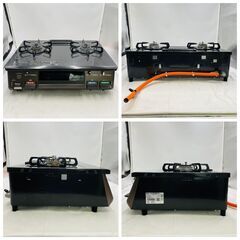 【❗️✨水無し片面焼きグリル付✨❗️】Paloma ガステーブル LPガス用 IC-S87BM-L 2023年製簡易清掃・動作確認済❗️の画像