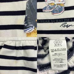 186004 RALPH LAUREN ラルフローレン ポロベアワンピース 110cm ストライプ キッズ [0000000000625]の画像