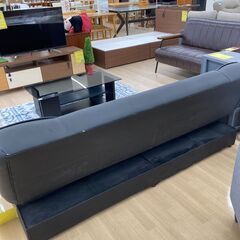 A-230 ★ジモティ割引あり★【リユースのサカイ野々市店】ソファーベッド ブラック (幅)185×(奥行き)77×(高さ)75cm ※クリーニング済みの画像