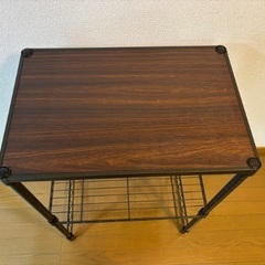 キッチンラック　黒　ユニットシェルフ　キッチン棚の画像