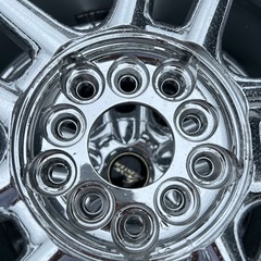 メッキホイール　17インチ 7J+50 5穴PCD114.3 4本セット　メーカーMEISTER ？？の画像