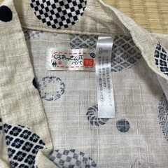 【95】甚平 ジンベイ ベージュ 子ども服の画像